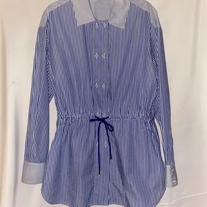 Piazza Sempione Italy Blue White Striped Top